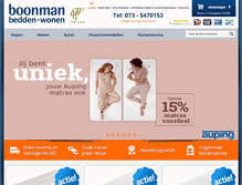 Tablet Screenshot of boonmanbedden.nl
